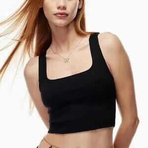 Aritzia Sunday Best Jagger Top Black Small Corset Square Neck